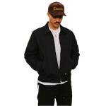 deuXros brown corduroy hat men’s full body lifestyle shot, mid-profile soft crown, adjustable strap closure