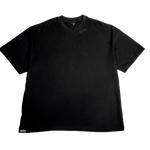 deuXros ink oversized tee ghost front view, 250 gsm heavyweight cotton, boxy drop-shoulder silhouette