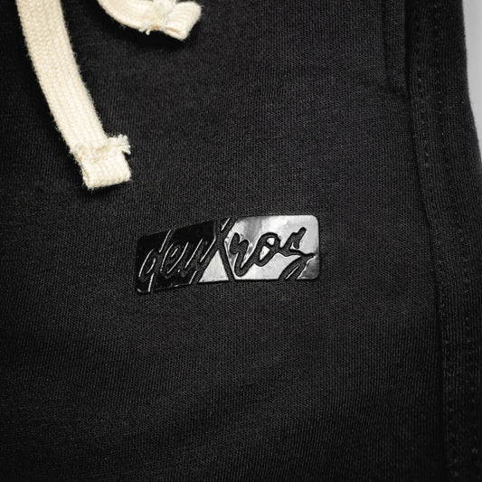 Color: Ink sweatpants logo detail, tonal matte 3d rubberized deuXros box logo, heavyweight fleece